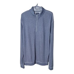 Johnnie-O Hanks "Lightweight‎ Sully" 1/4 Zip Pullover Blue/Grey Size XL Modal
